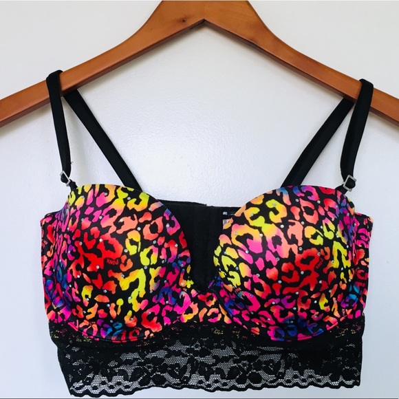 PINK Victoria's Secret Other - ⭐️Like New⭐️Victoria’s Secret PINK Leopard Bustier